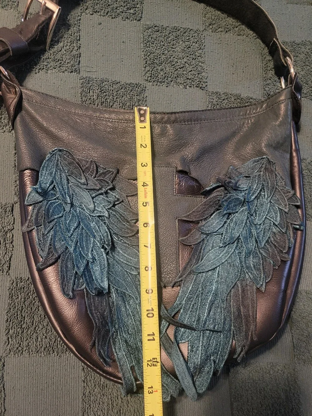 SWEETSMOKE BAGS CROSS/WINGS LEATHER HOBO
